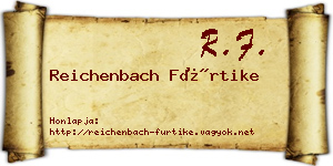 Reichenbach Fürtike névjegykártya